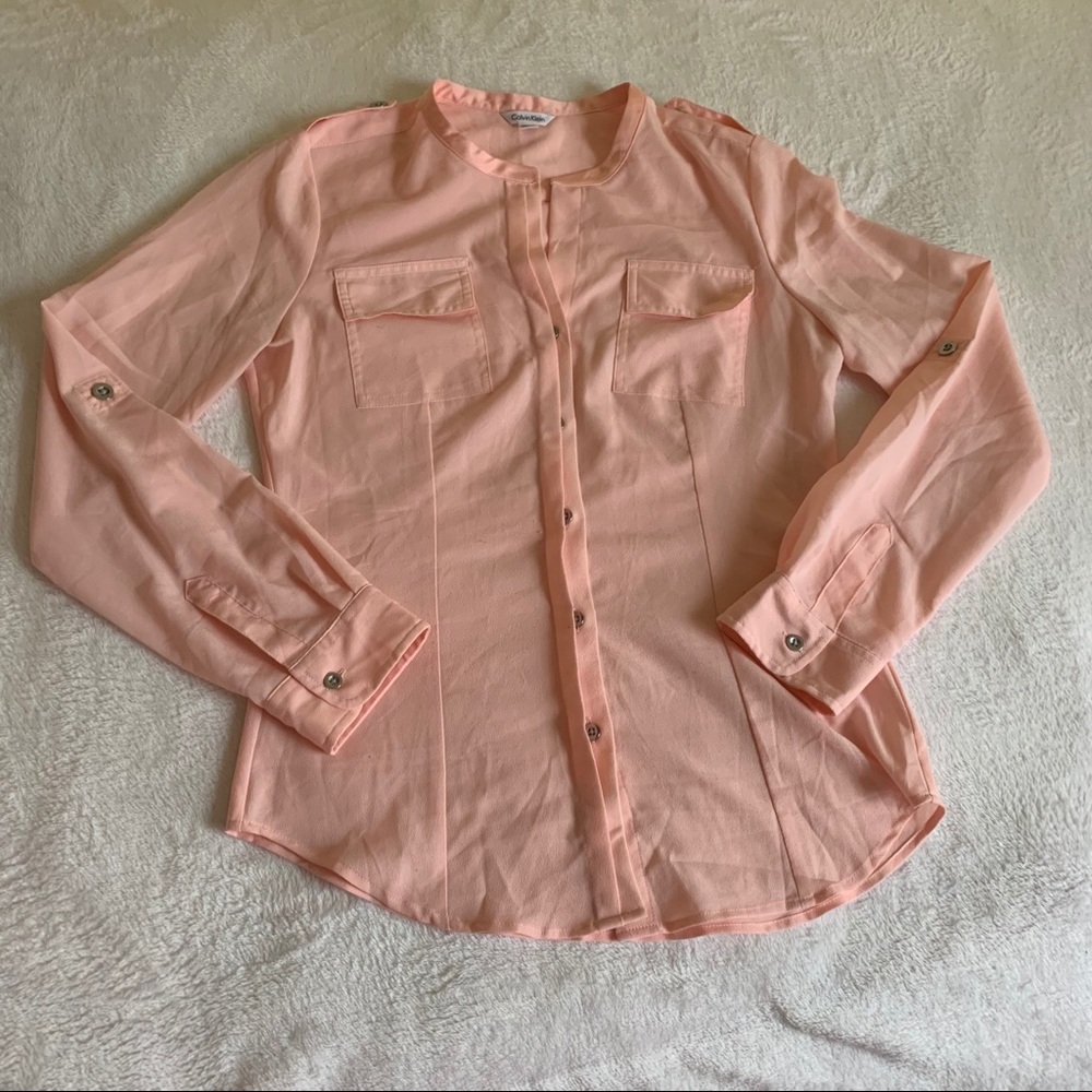 Calvin Klein Light Pink Blouse (XS) - Picture 7 of 12